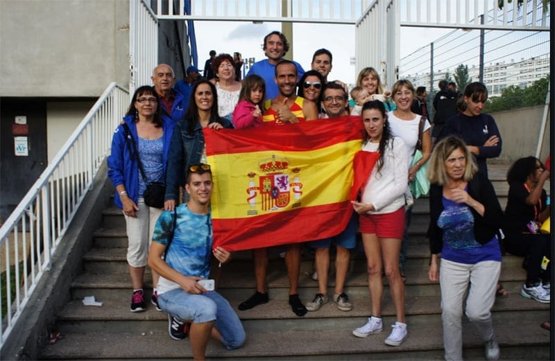 Juanra Pous con sus amigos