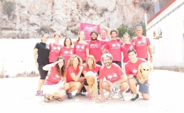 Agujetas y mucha expresión en el último taller celebrado en la ETC 5 Participantes en el taller de teatro físico