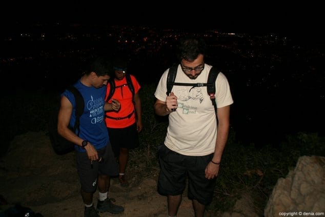 Preparación para comenzar a bajar