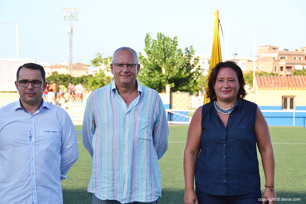 Vicent Grimalt con Gema Estrela y Guillermo Santosjuanes