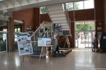Vista general de la estación de tren, donde esta la exposición