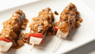 Jugosas brochetas de ternera de Balandros