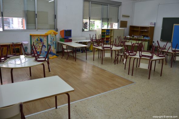 Aula para alumnos de 2 años en el colegio Cervantes