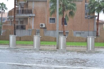 Carretera de Les Marines durante las lluvias