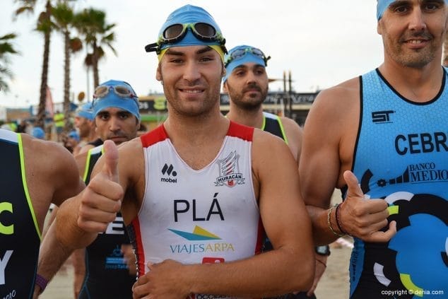 Edu Pla antes de tomar la salida