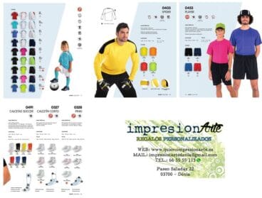 Todo el material escolar personalizado y las mejores equipaciones de fútbol en Impresionarte 7 Equipaciones de fútbol