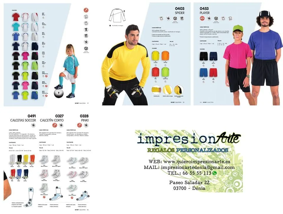 Todo el material escolar personalizado y las mejores equipaciones de fútbol en Impresionarte 1 Equipaciones de fútbol
