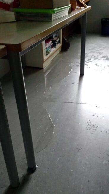 Inundación en el colegio de La Xara