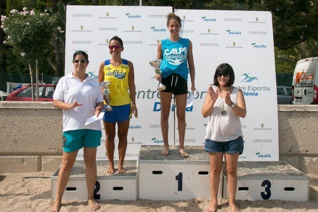 Irina Santacreu con Sara Molina en el podium