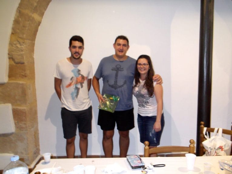 Iván y Laura con Salva Llorens