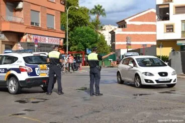 La Policía Local desvía el tráfico