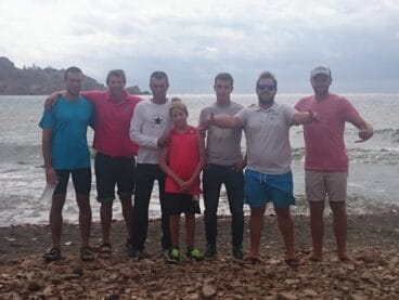 Palistas del RCND en el campeonato de Cartagena