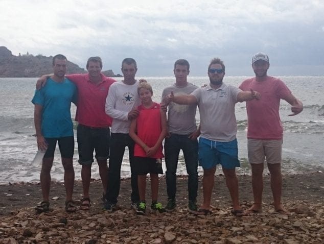 Palistas del RCND en el campeonato de Cartagena