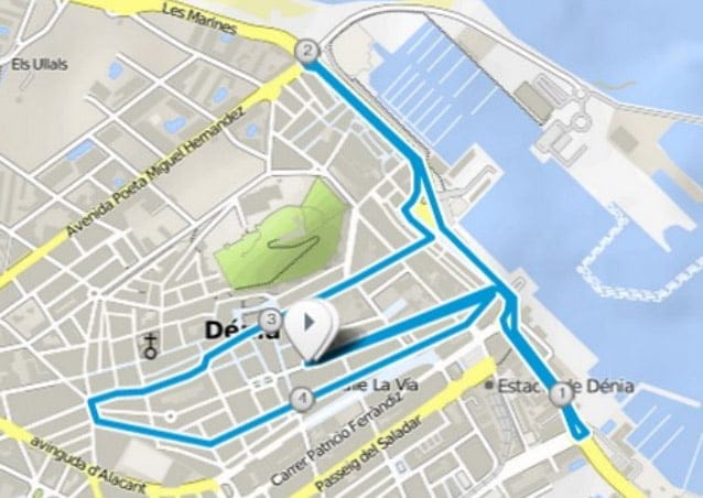 Recorrido de la II Cursa de la Dona de Dénia