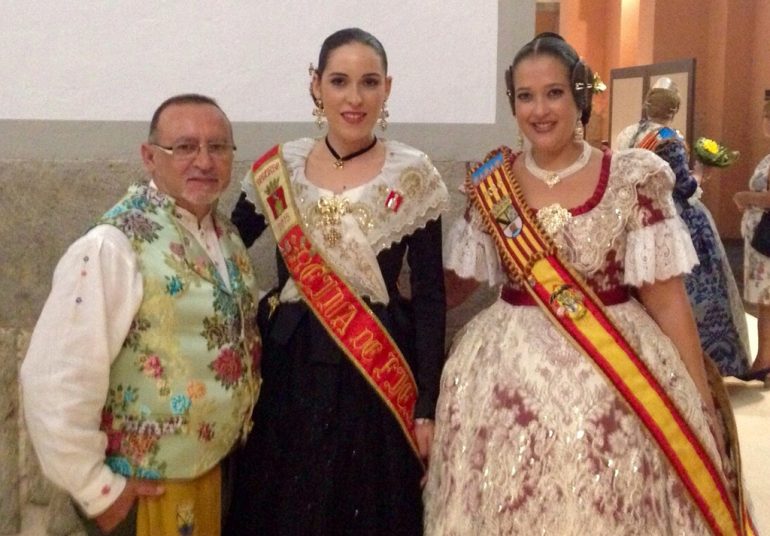 Margalejo y Monsonis con la reina de la fiesta de Segorbe