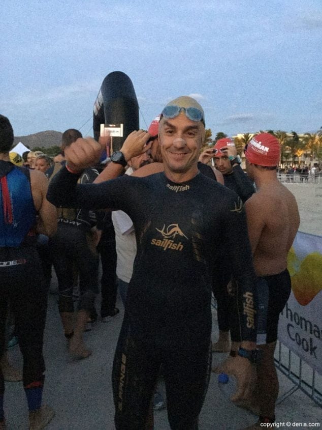 Sergio Alberola antes de comenzar el Ironman de Mallorca