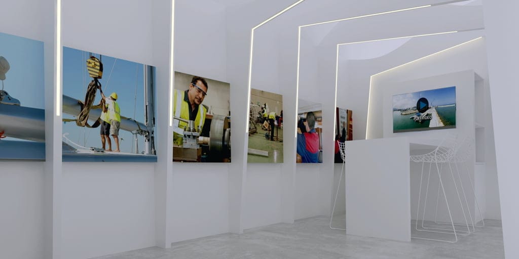 Stand de Varadero Port Dénia en la feria de yates de Mónaco - Interior