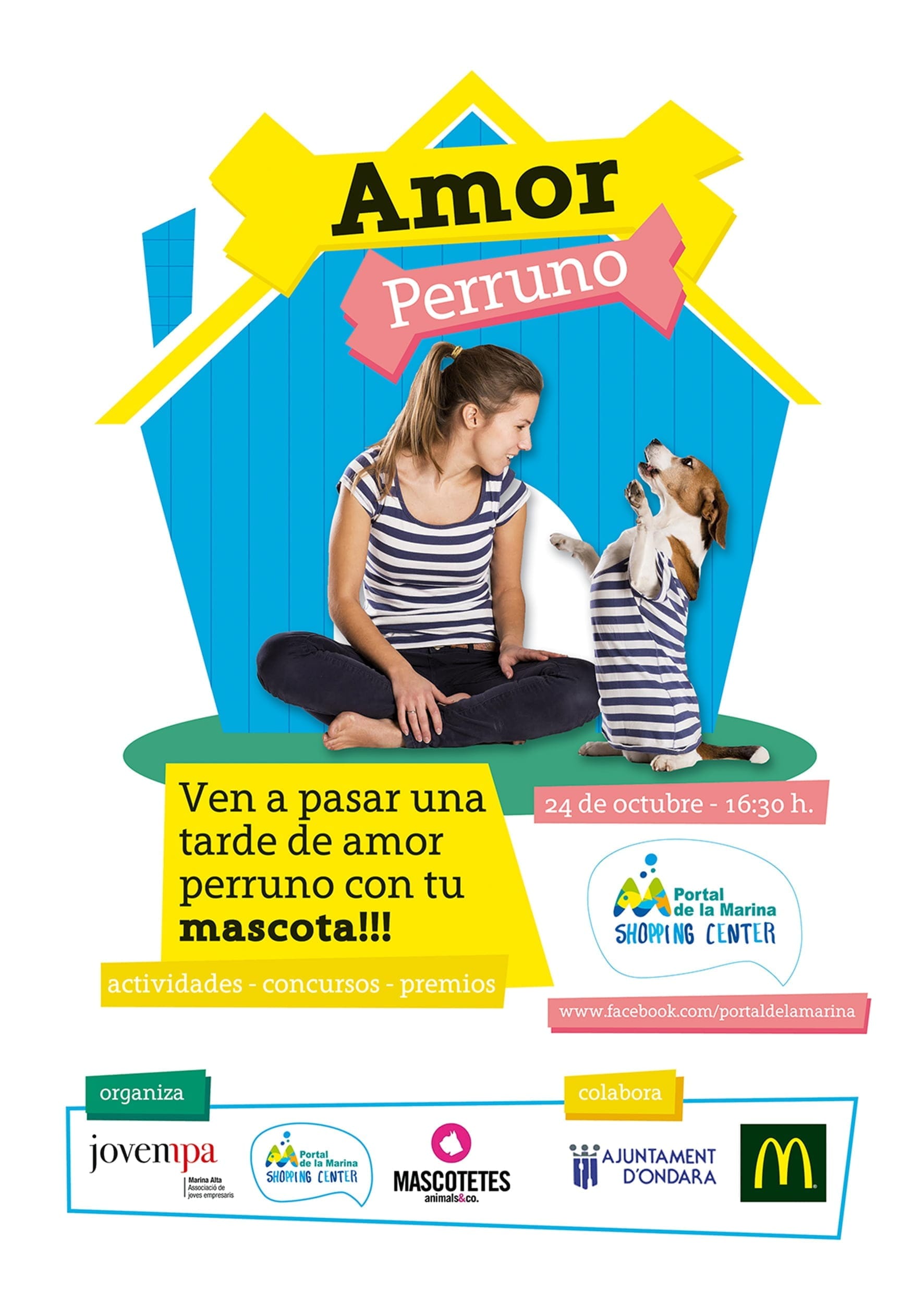 Si eres amante de las mascotas tienes este sábado un encuentro organizado por Mascotetes y Portal de la Marina 1 Amor Perruno Evento