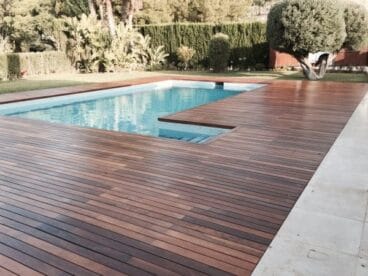Fusta Benissa suelo piscina