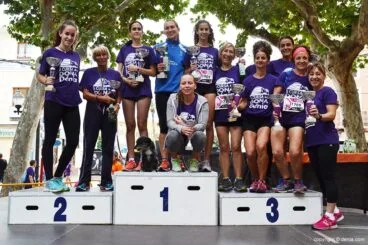 Las triunfadoras de la II Carrera de la Dona de Dénia