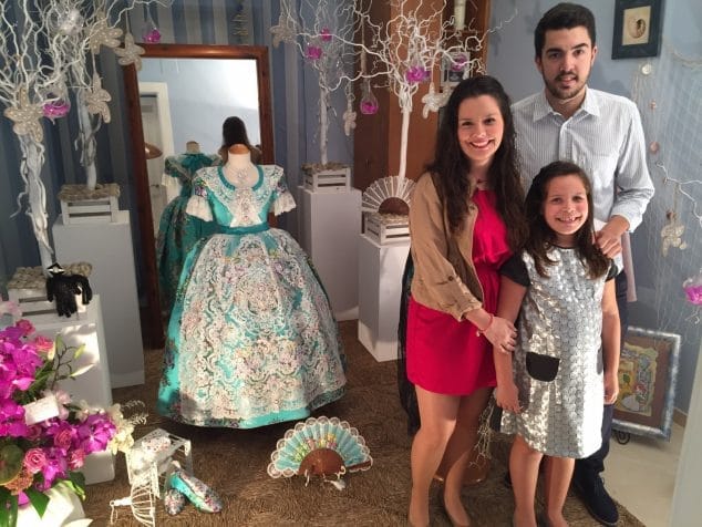 Laura e Iván con Mar