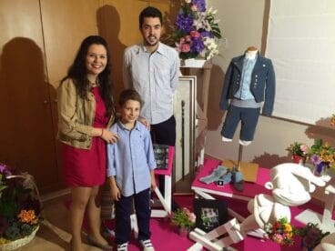 Laura e Iván con Álex