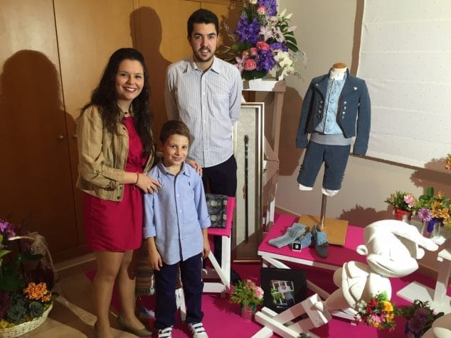 Laura e Iván con Álex