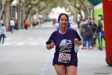 María Merle entrando en meta