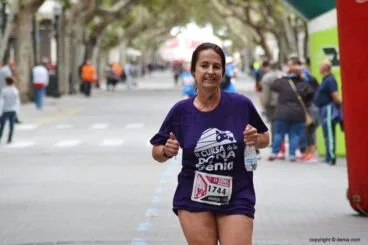 María Merle entrando en meta