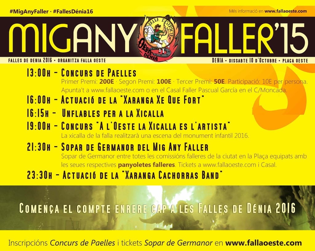 Paellas, charangas y concurso de dibujo en el 'Mig Any' de la Falla Oeste 2 Mig Any Faller 2015