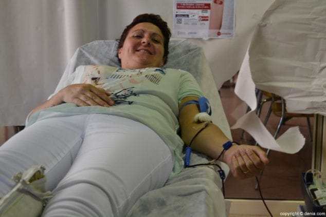 Participante en el maratón de donación de sangre de Dénia