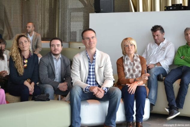 Sergio Benito y Mari Martínez en la reunión de Ciudadanos en Dénia