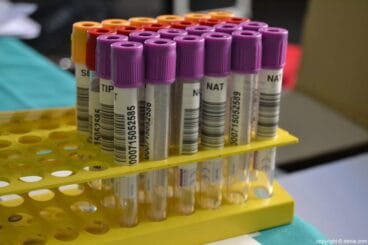 Tubos de sangre recogidos