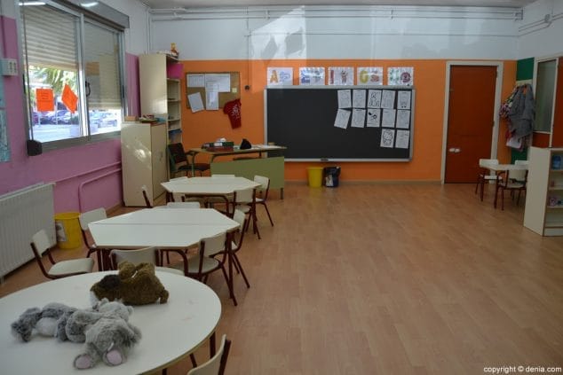 aula de dos años en el colegio Cervantes