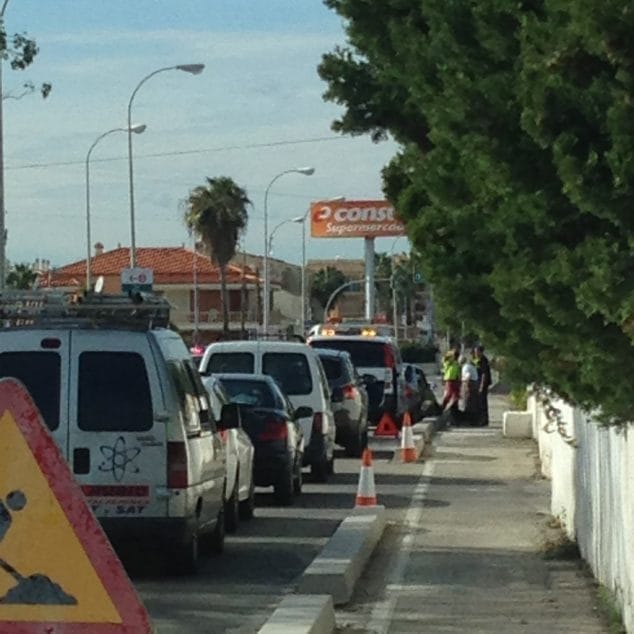Accidente en la carretera de Les Marines