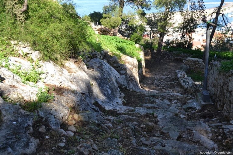 Castillo de Dénia - acceso al Verger de Baix
