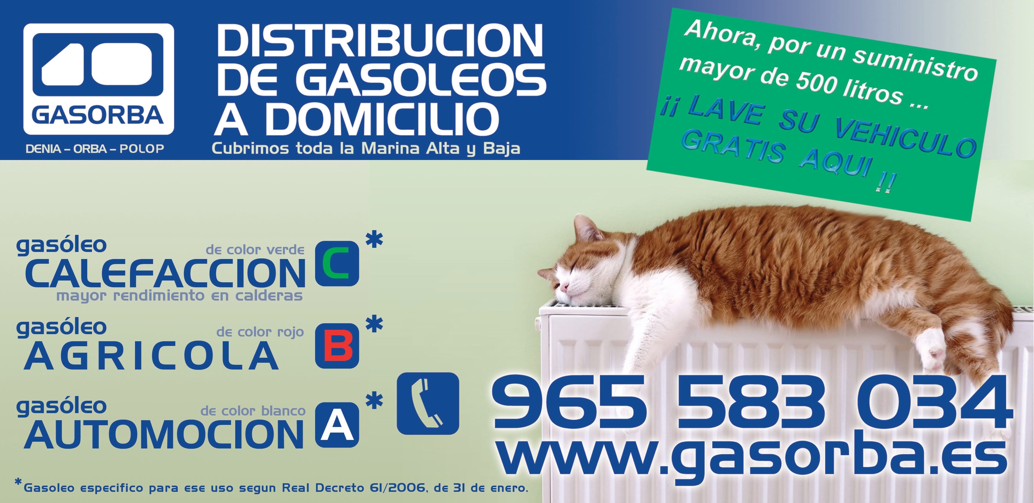 Gasorba Calefaccion GATO Lavado gratis