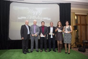 Homenajeados en la Gala Aniversario de La Sella Golf