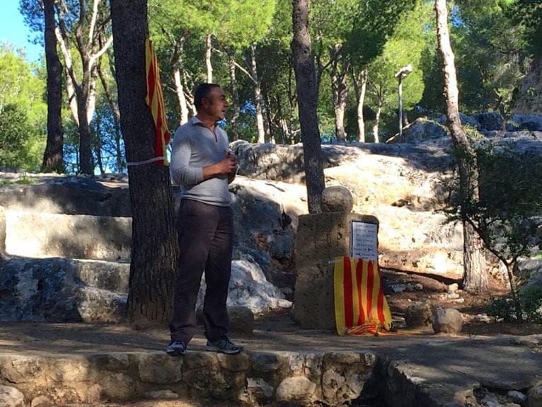 Joan Mascarell en el Aplec del Castell de Dénia