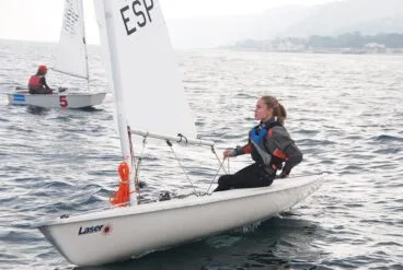 Marta Lafuente durante la regata