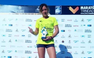 Mayca Sala en el podio de Valencia