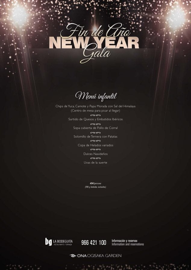 Menú de nochevieja Ona Ogisaka Niños