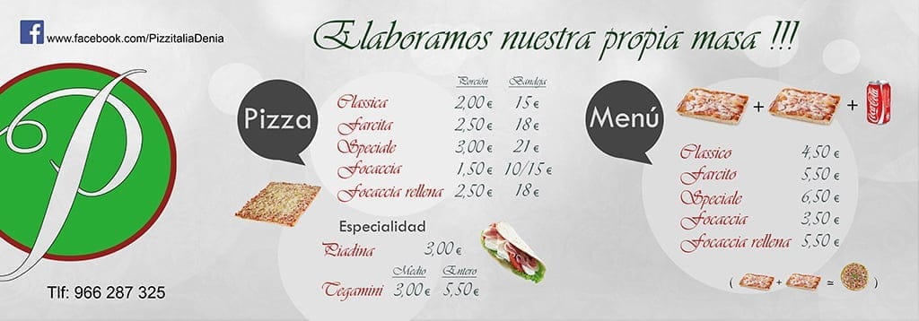 Menú pizzitalia