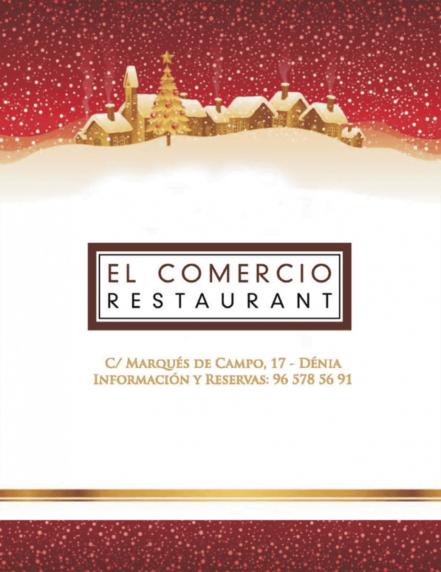 Menús de navidad El Comercio Restaurant