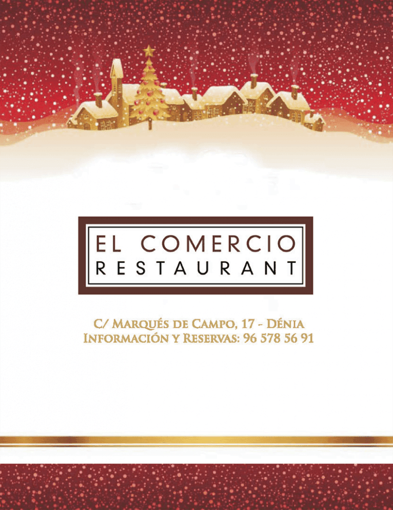 Menús de navidad El Comercio Restaurant