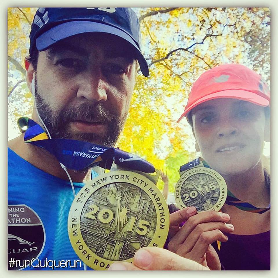 Quique Dacosta y Andrea Arias tras el maratón de Nueva York