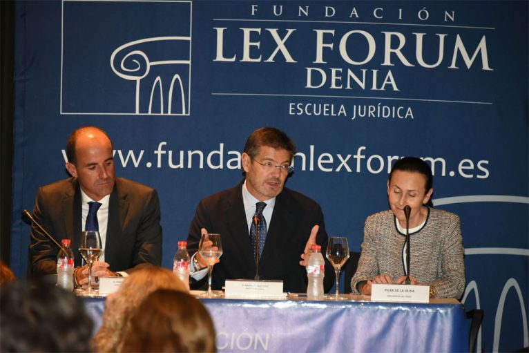 Rafael Catalá en la clausura de una jornada de Lex Forum en Dénia