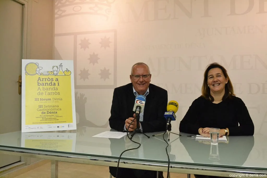 La ñora de Guardamar protagonizará el III Fórum y semana gastronómica del Arroz a Banda 1 Vicent Grimalt y Cristina Sellés presentan el 3º Forum Arròs a Banda