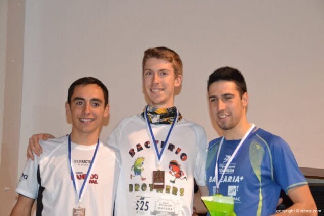 Daniel Saez Víctor Oller y Miquel Piera en el podio