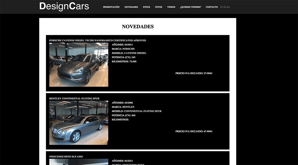 Design Cars Catalogo de choches